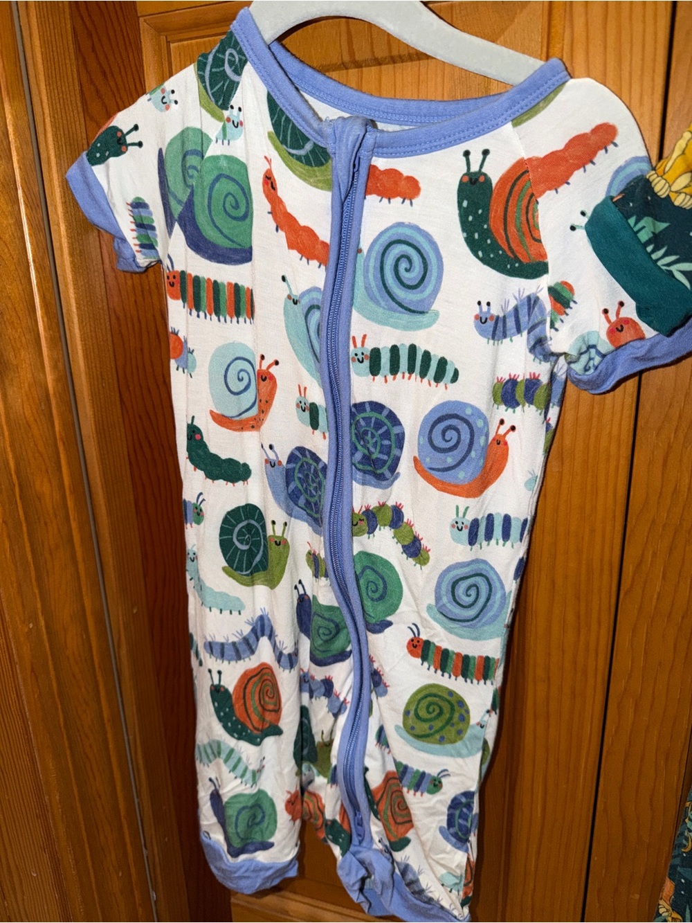 Little sleepies snails shorty romper 2T